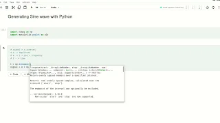 Generating Sine wave in Python
