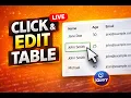 Editable Table with jQuery Click Edit Cells Easily