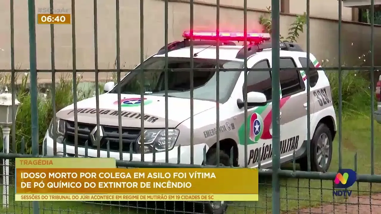 Idoso morto por colega em asilo foi vítima de pó químico do extintor de incêndio