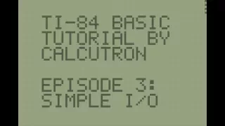 TI-BASIC For Beginners E03 Simple