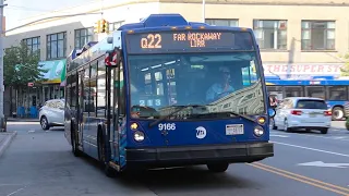 MTA Bus Company Q22 Bus Action along Mott Avenue Post-Queens Bus Network Redesign