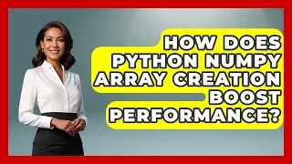 How Does Python NumPy Array Creation Boost Performance - Python Code School