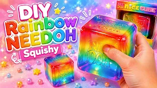 How to make viral Rainbow NeeDoh Cube at home / I Tried VIRAL NeeDoh Squishy at Home! 😱 Easy Craft