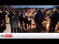 Lagu Vigil in Solihull for four boys who died in a frozen lake