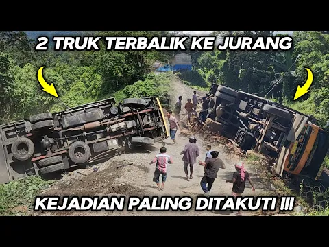 Download MP3 Kejadian Paling Ditakuti !!! DETIK-detik Truk Terbalik Ke Jurang Di Tanjakan Batu Jomba