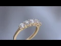 ct tw or 1 00 ct tw 5-Stone Diamond Band Ring 14K Affinity on QVC