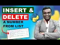 How to Insert Delete a Number from list in Python Python Hub