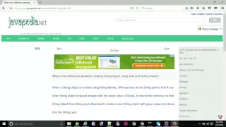 What is the difference between creating String object using new and String literals - javapedia net