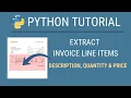 Python - Extract Line Items from Invoice Tamil iCoding