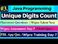 Unique Digits Count Unique Digits Count in Java Wipro Talent Next Placement Coding Questions
