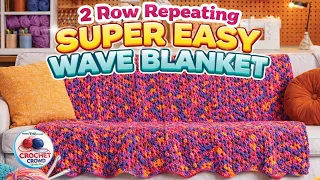 TV Time Crochet Chevron Wave Blanket