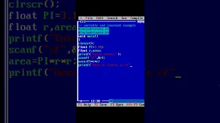 Example of variable and constant in C
