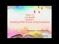 Creating HTML forms using KompoZer