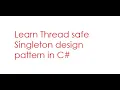Thread safe singleton design pattern in C