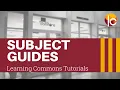 Using Subject Guides BPCC Learning Common