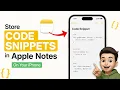 How to Store Code Snippets in Apple Notes on Your iPhone