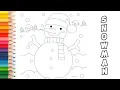SNOWMAN Coloring for Kids and Toddlers Learn How to Color ColoringFunHaven
