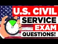 U S CIVIL SERVICE EXAM TEST QUESTIONS ANSWERS Pass Your Civil Servant Exam with 100