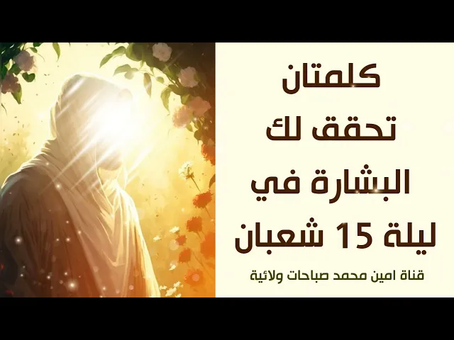 ⁣كلمتان تحقق لك البشارة ليلة 15 شعبان.. من أسرار النبي لأبي وفاء الشيرازي