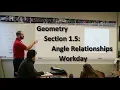 Geometry Section 1 5 Angle Relationship Workday