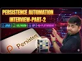Persistence Automation Testing Interview Questions and Answers Part 2 Selenium Java QA Interview