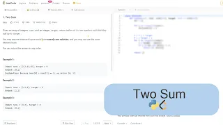 Leetcode - Two Sum using Python Dictionary
