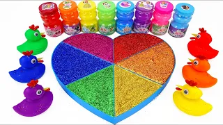 Satisfying Video l How to Make Duck Lollipop Candy with Rainbow Colors Playdoh Cutting ASMR