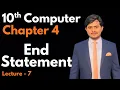 End Statement in Python 10th Computer - Chapter 4