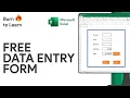How to Create a User-Friendly FREE Data Entry Form Excel Tutorial