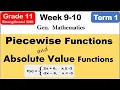 Math 11 Gen Math Term 1 Piecewise Functions and Absolute Value Functions First Term Week 9-10