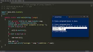 program to find average array elements java language
