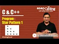 Program to generate STAR pattern 1 Using Nested Loops for Beginners -