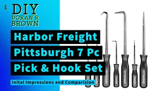 Harbor Freight Pittsburgh 7 Piece Hook and Pick Set Initial Impressions - Budget Tool Reviews