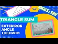 Triangle Sum Exterior Angle Theorem