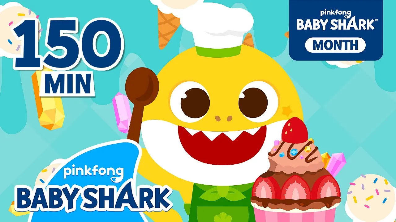 Let's Make a Fin-Tastic Ice Cream with Baby Shark! | +Compilation w/ Stories | Baby Shark Official