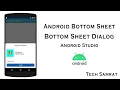 Android Bottom Sheet Dialog Android Studio Java Speed Coding