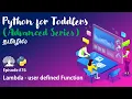 Learn Python programming in TAMIL Lambda - User Defined Function Tamil