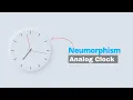 CSS Neumorphism Working Analog Clock UI Design JavaScript Clock