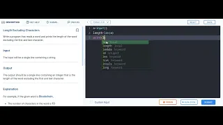 length excluding character 1c - coding practice