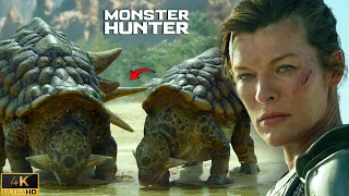 milla jovovich vs monster night attack scene monster hunter