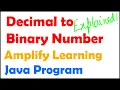 Decimal to Binary Java Program ICSE ISC Computer