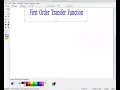CST121 Simulation of first order transfer function in