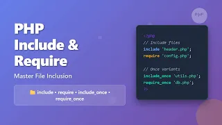 PHP Include and Require Mastering File Inclusion for Beginners