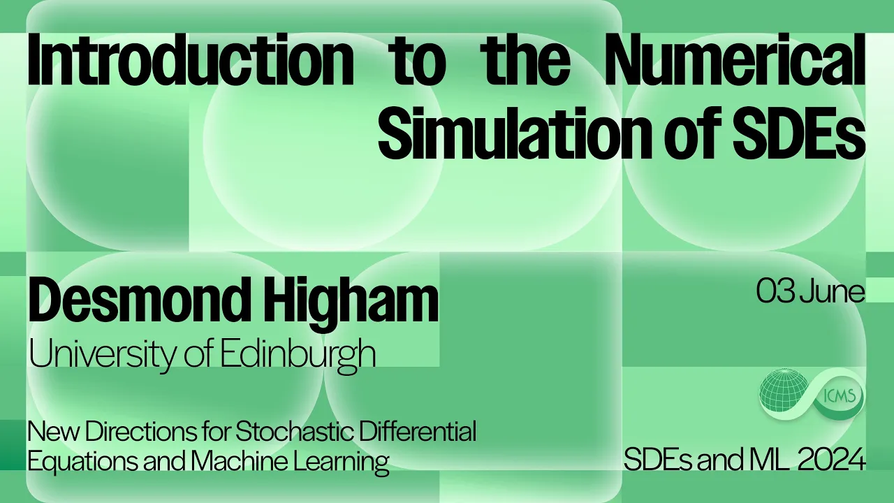 Des Higham, Introduction to the Numerical Methods of SDEs