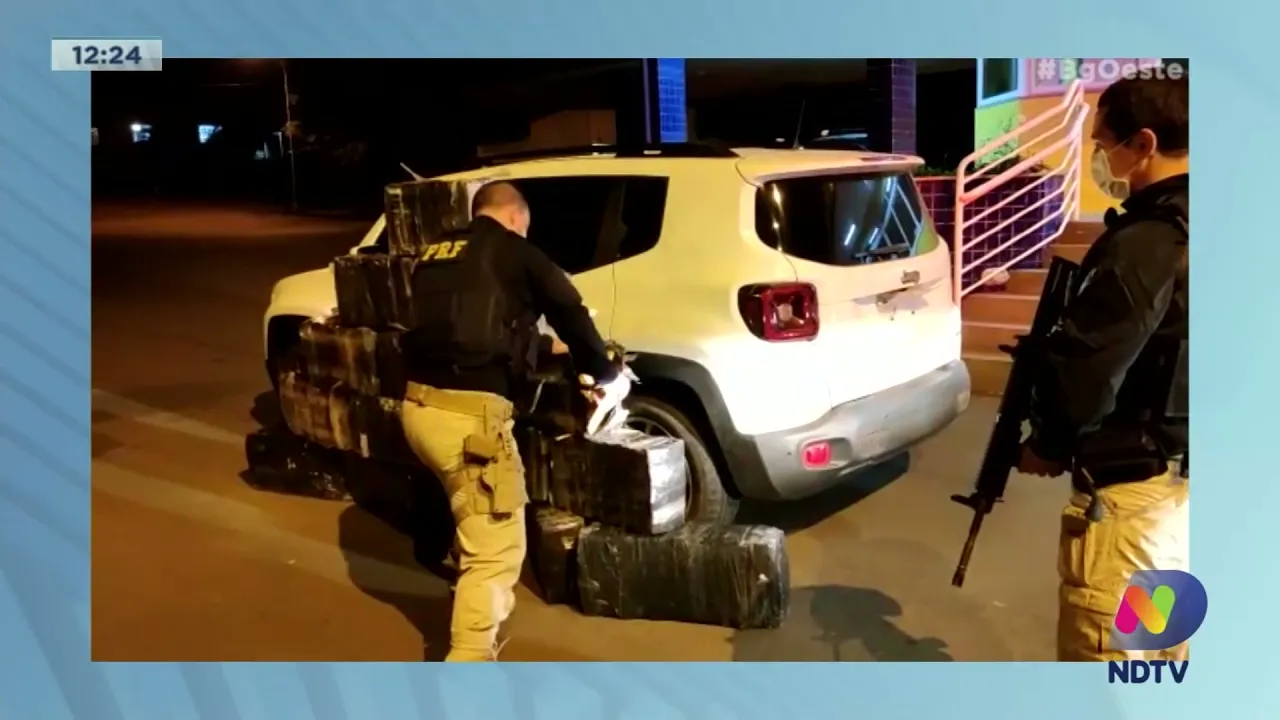 Tráfico de drogas: PRF tira de circulação cerca 400kg de maconha e prende um homem em Água Doce