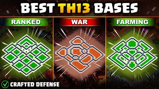 The ONLY TH13 Base Layout You Need! (Stops Fireball & Giant Arrow) + Copy Links