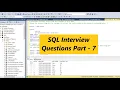 SQL interview Questions Part - 7 Asked by Facebook
