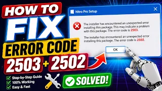 How to fix error code 2503 2502 while installing in windows 11 100 Working Easy Tutorial
