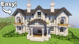 Minecraft How to Build a Modern Mansion Tutorial