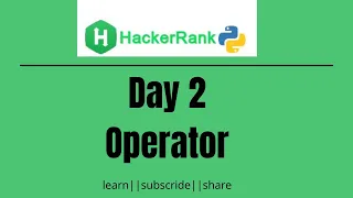HackerRank Day 2 Operators Python